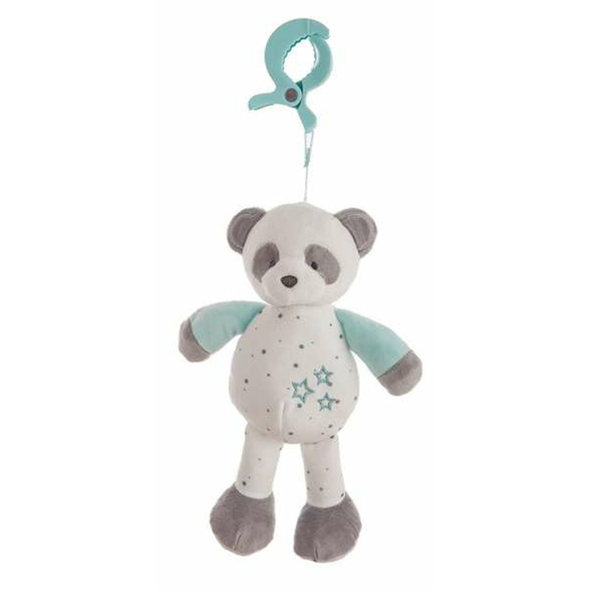 Jucărie din Pluș cu Zornăitoare Urs Panda Turquoise 25cm - Jucarii si jocuri, Jucării de pluș