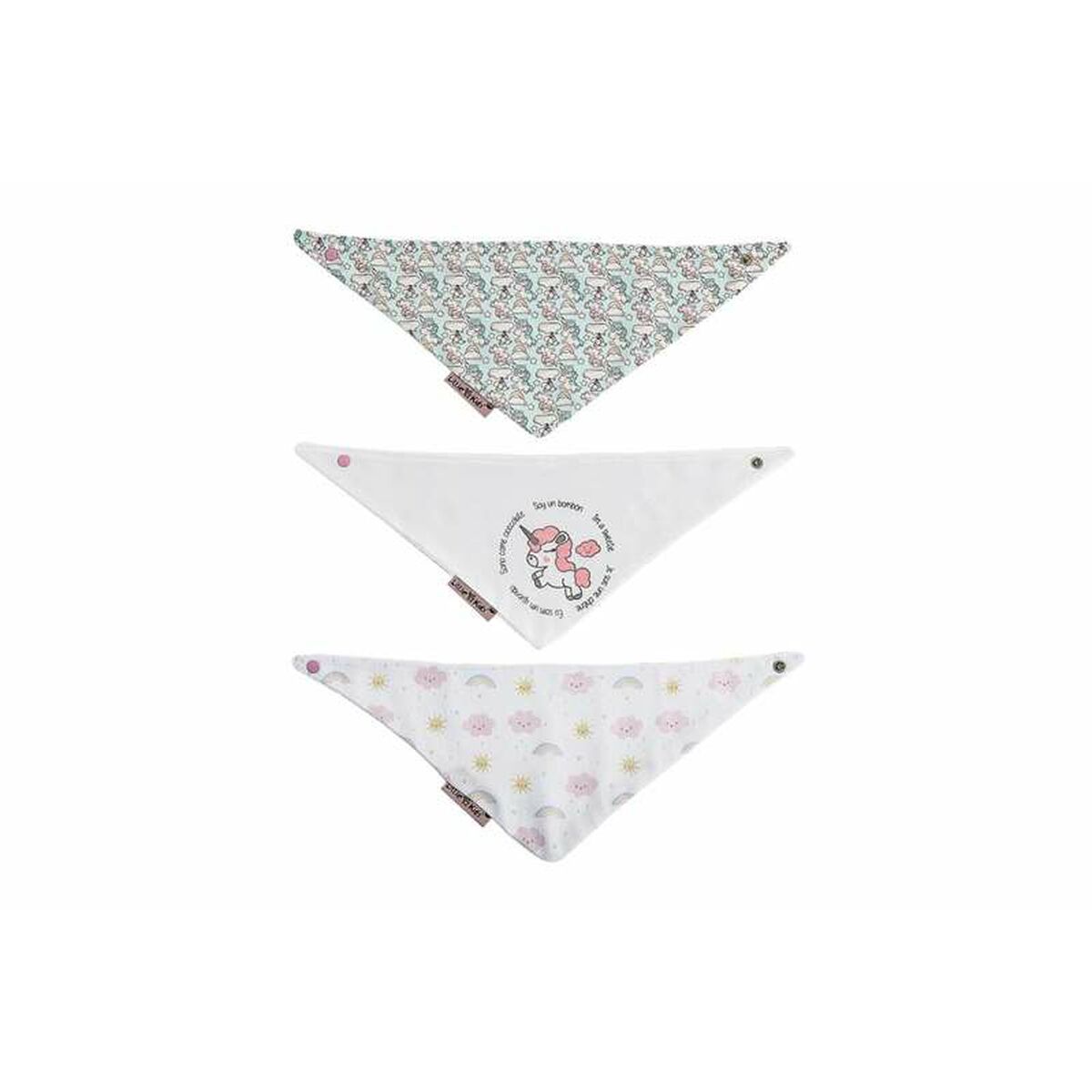 Set de Bavețele Unicorn 42 x 16 cm 3 Piese - Bebelus, Alăptarea și hrănirea