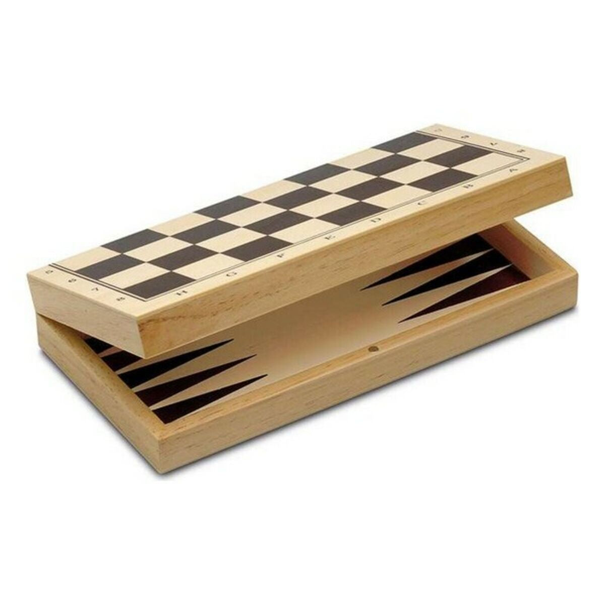 Set de 3 Jocuri de Societate Cayro 648 Lemn 29 x 29 cm 3 în 1 Șah Backgamon Damă - Jucarii si jocuri, Jocuri și accesorii