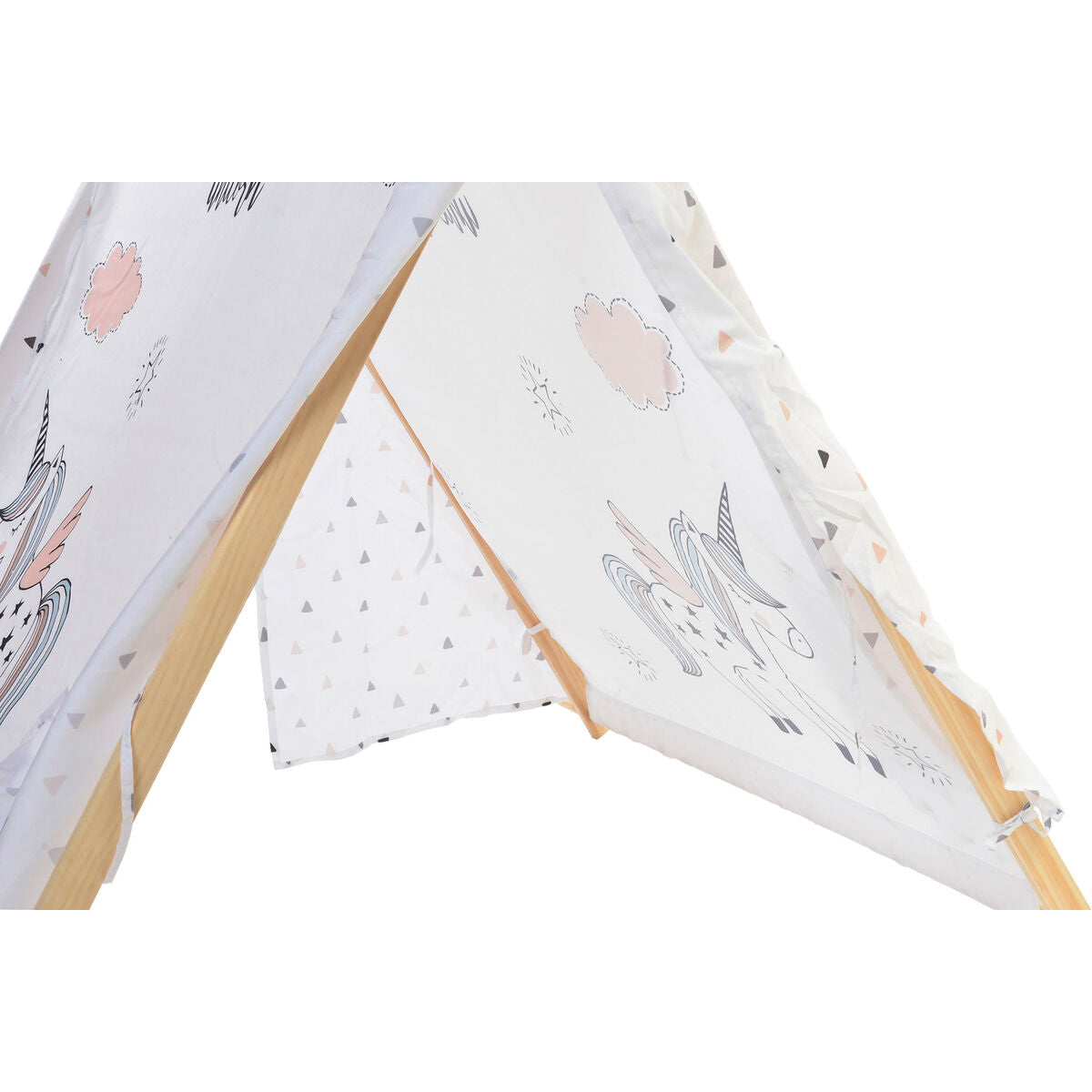 Cort DKD Home Decor Bumbac Lemn Unicorn (110 x 110 x 106 cm) - Jucarii si jocuri, În aer liber și sport