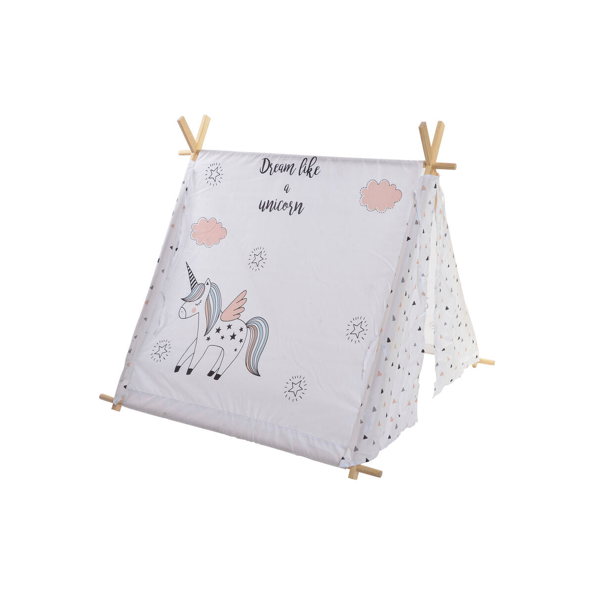 Cort DKD Home Decor Bumbac Lemn Unicorn (110 x 110 x 106 cm) - Jucarii si jocuri, În aer liber și sport