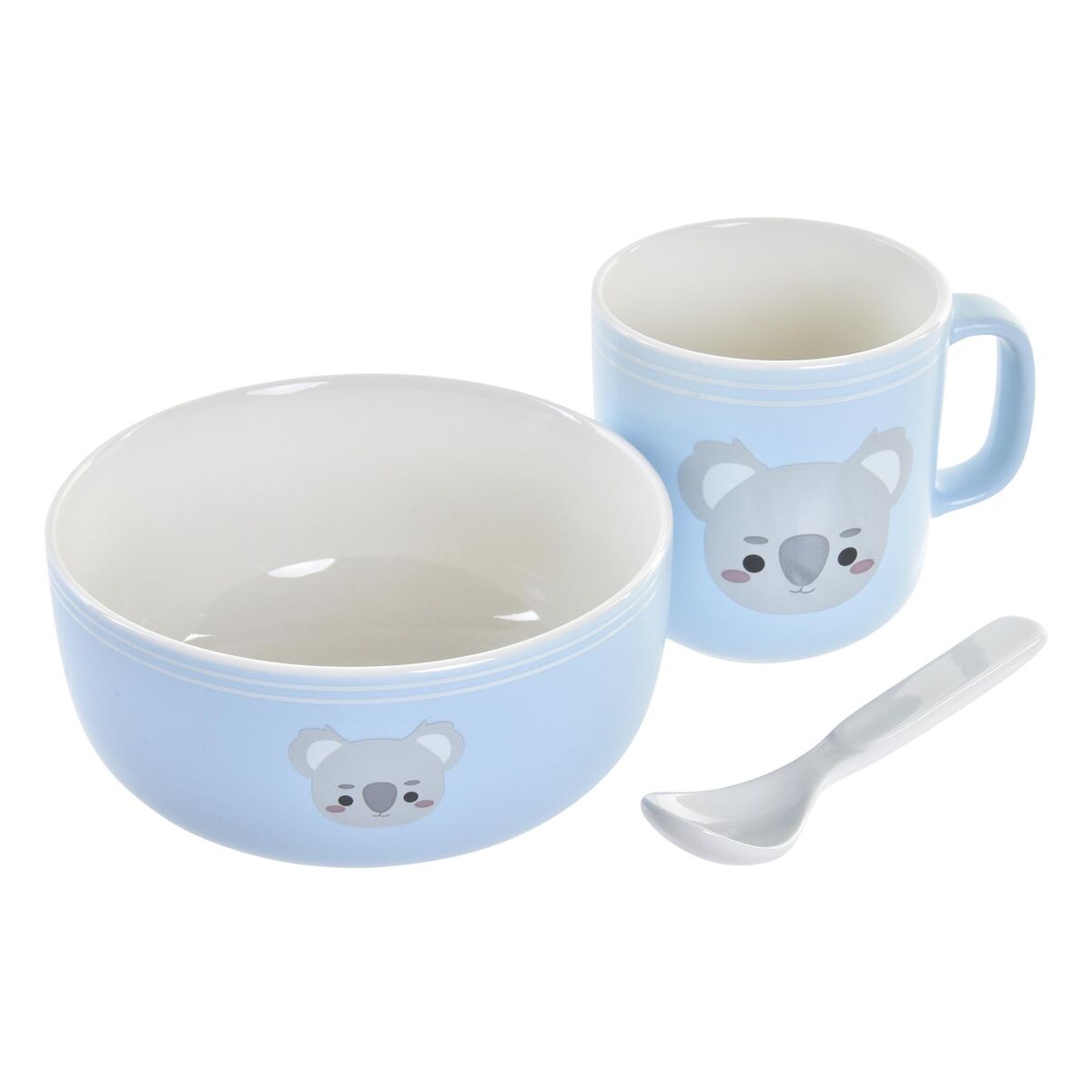 Set de Menaj pentru Copii DKD Home Decor Koala - Acasă și bucătărie, Tacâmuri, veselă și sticlărie
