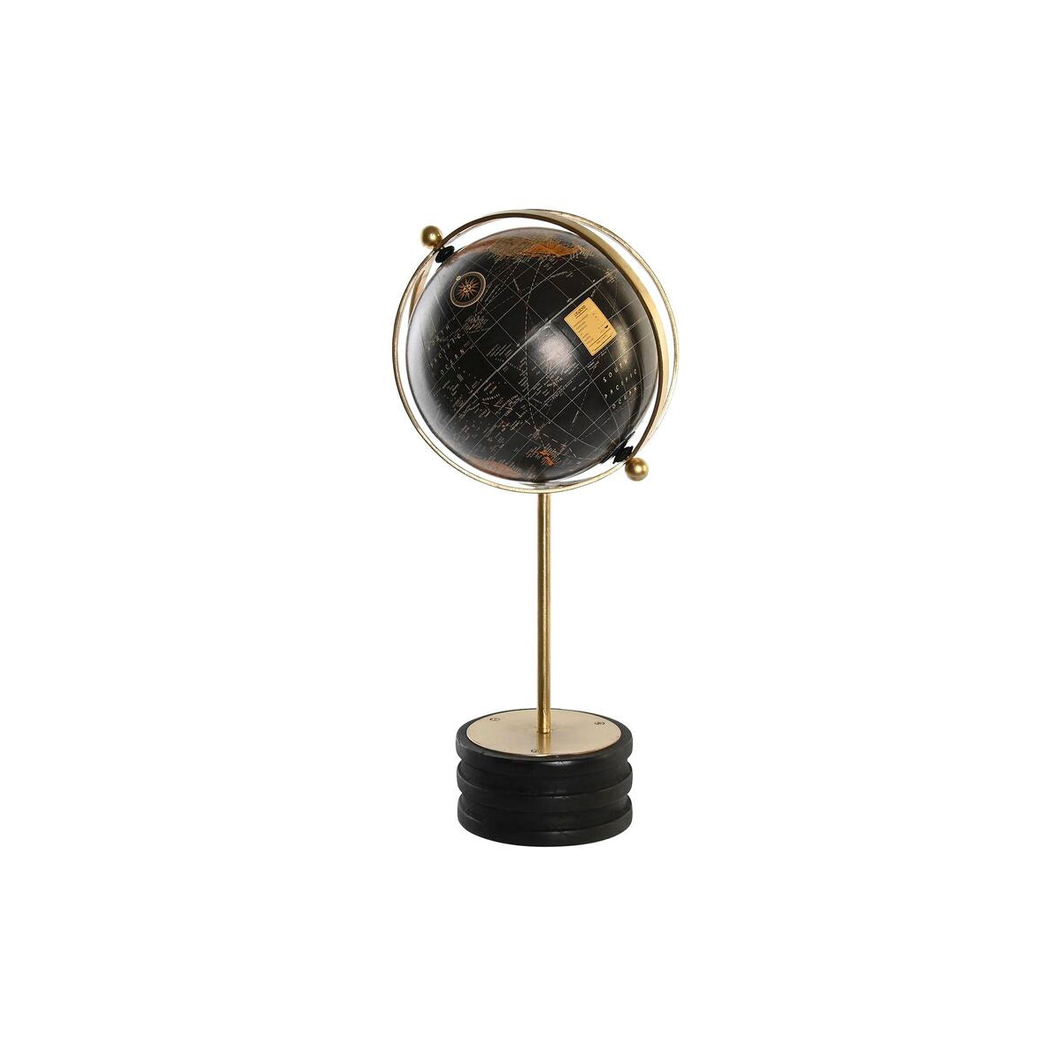 Glob Pământesc DKD Home Decor Negru Auriu* Metal Lemn de mango 24 x 20 x 52 cm - Birou și papetărie, Material școlar și educațional