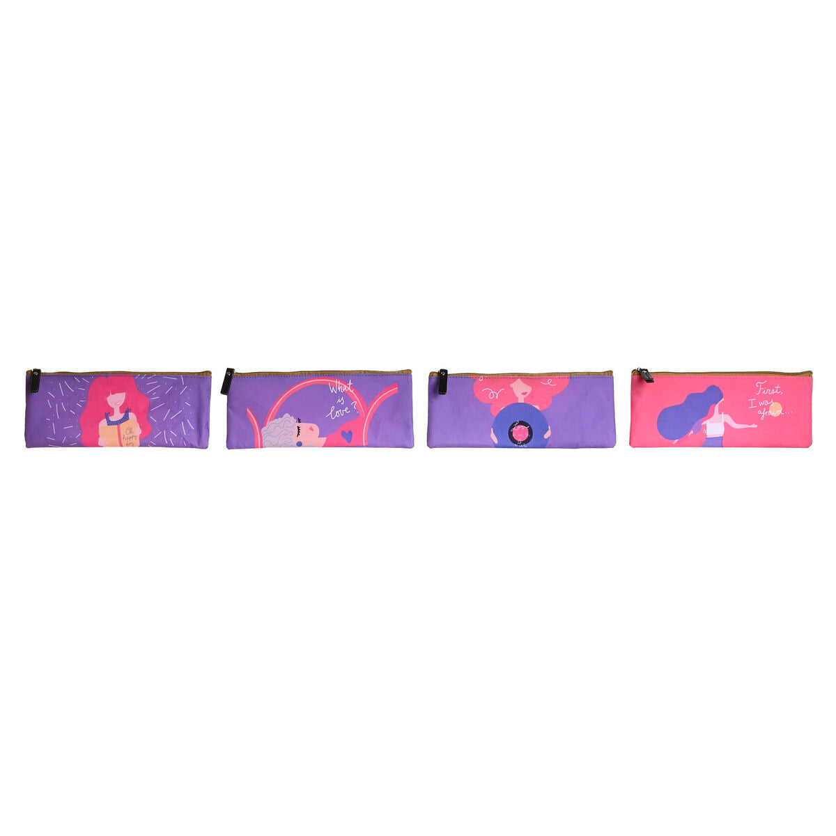 Carcasă DKD Home Decor Roz Liliachiu 23 x 1 x 9 cm (4 Unități) - Birou și papetărie, Material școlar și educațional