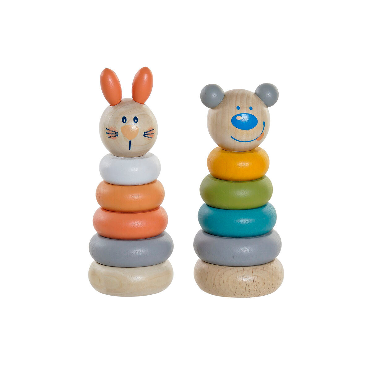 Joc Educativ Home ESPRIT 5,5 x 5,5 x 14 cm animale (2 Unități) - Jucarii si jocuri, Jocuri și accesorii