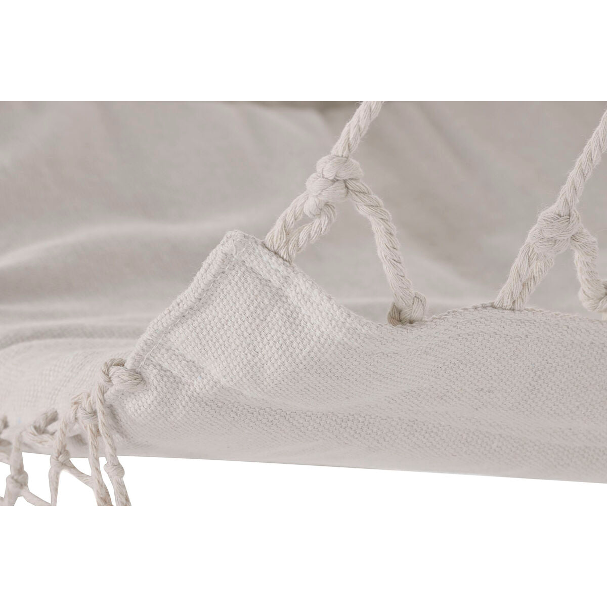 Zahradní židle Home ESPRIT Alb Natural Bumbac Lemn 90 x 50 x 130 cm - Curte, Mobilier de grădină și accesorii