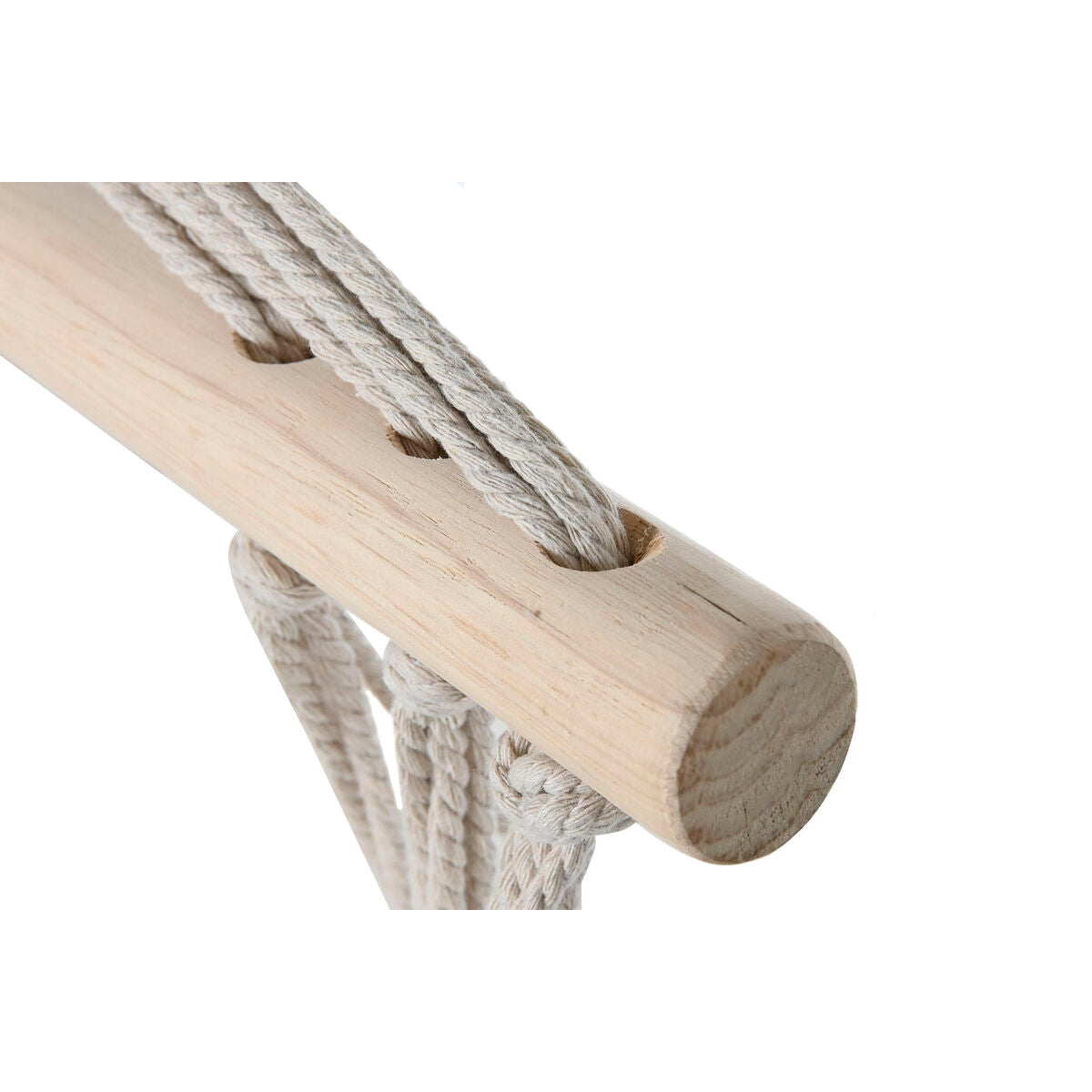 Zahradní židle Home ESPRIT Alb Natural Bumbac Lemn 90 x 50 x 130 cm - Curte, Mobilier de grădină și accesorii