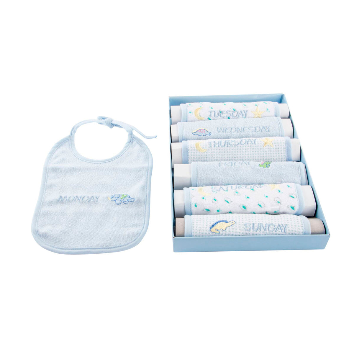Set de Bavețele Home ESPRIT Albastru Roz Bumbac 19 x 29 x 3 cm (4 Unități) - Bebelus, Alăptarea și hrănirea