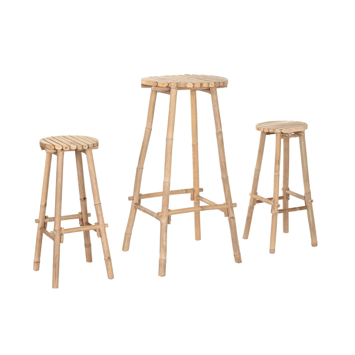 Set de Masă cu 2 Scaune Home ESPRIT Bambus 50 x 50 x 105 cm - Acasă și bucătărie, Mobilă