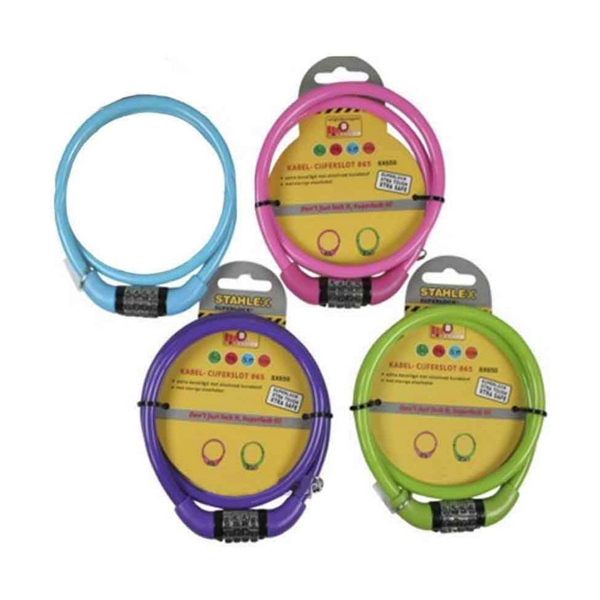 Lacăt cu cifru Stahlex Oțel Cablu - Sport și în aer liber, Ciclism