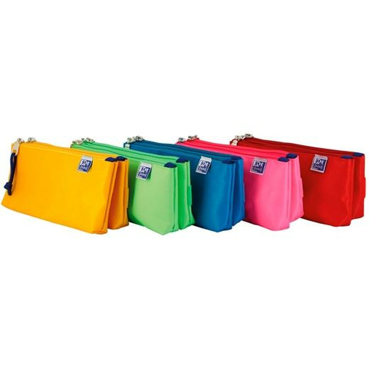 Penar dublu Oxford 22 x 5 x 10 cm (5 Unități) - Birou și papetărie, Material școlar și educațional