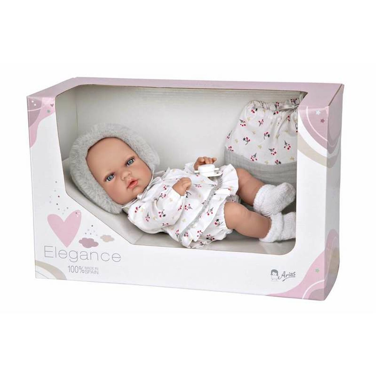 Păpușă bebeluș Arias Elegance 30 cm Gri - Jucarii si jocuri, Păpuși și accesorii