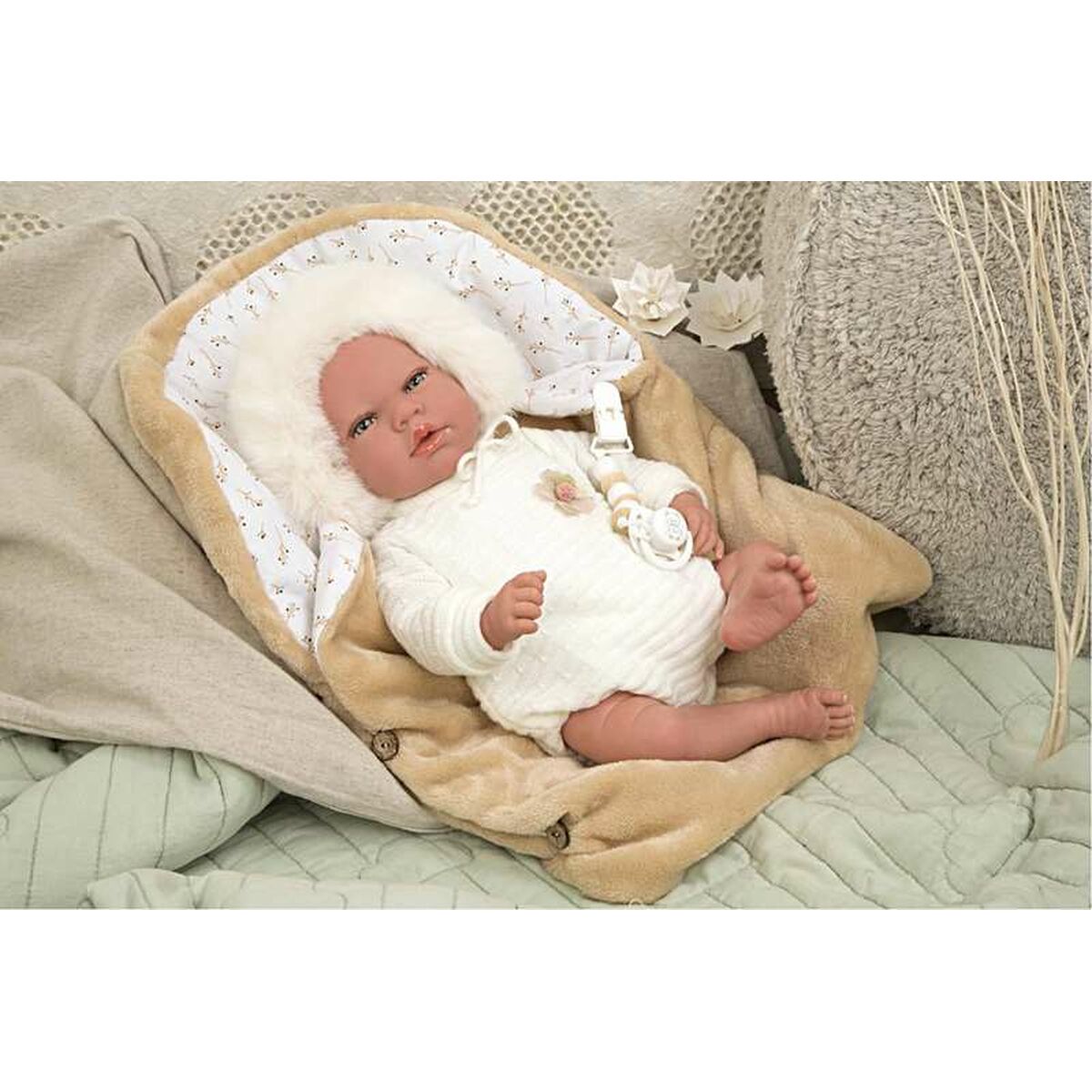 Păpușă bebeluș Arias Reborn Alenandra 40 cm Suzetă - Jucarii si jocuri, Păpuși și accesorii