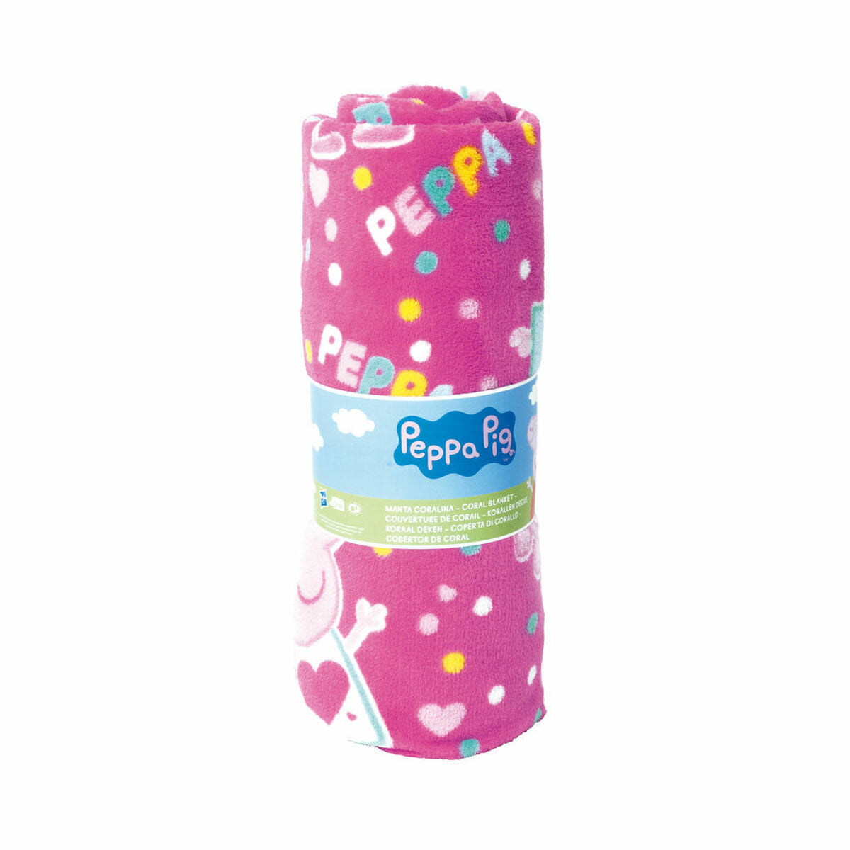Pătură Peppa Pig Cosy Corner Roz (95 x 150 cm) - Acasă și bucătărie, Textile de uz casnic