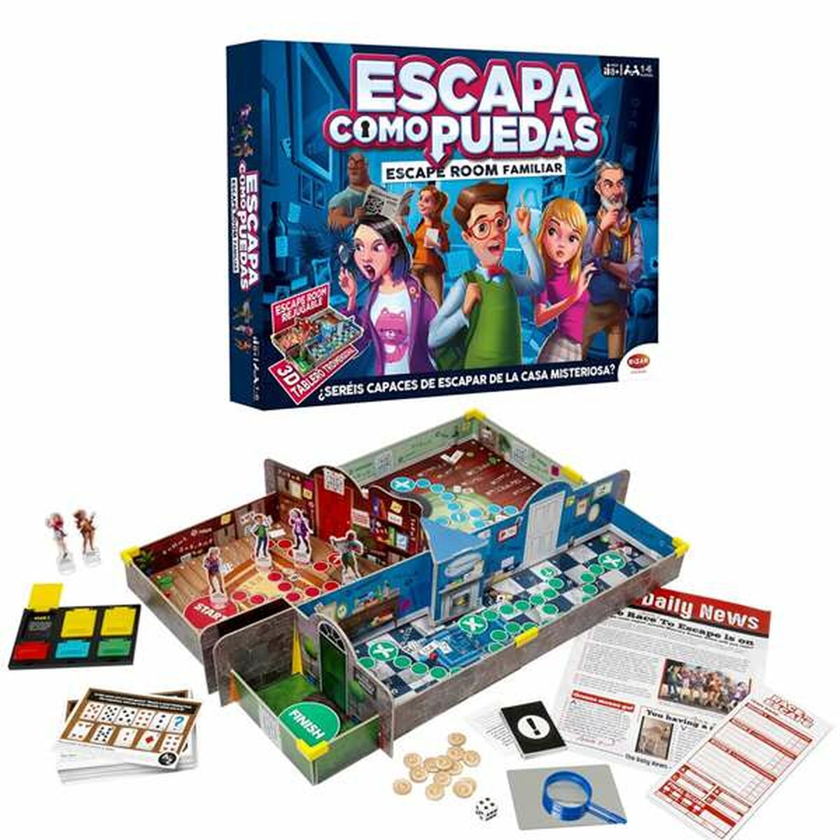 Joc de Masă Bizak Escapa como puedas - Escape Room Familiar ES - Jucarii si jocuri, Jocuri și accesorii