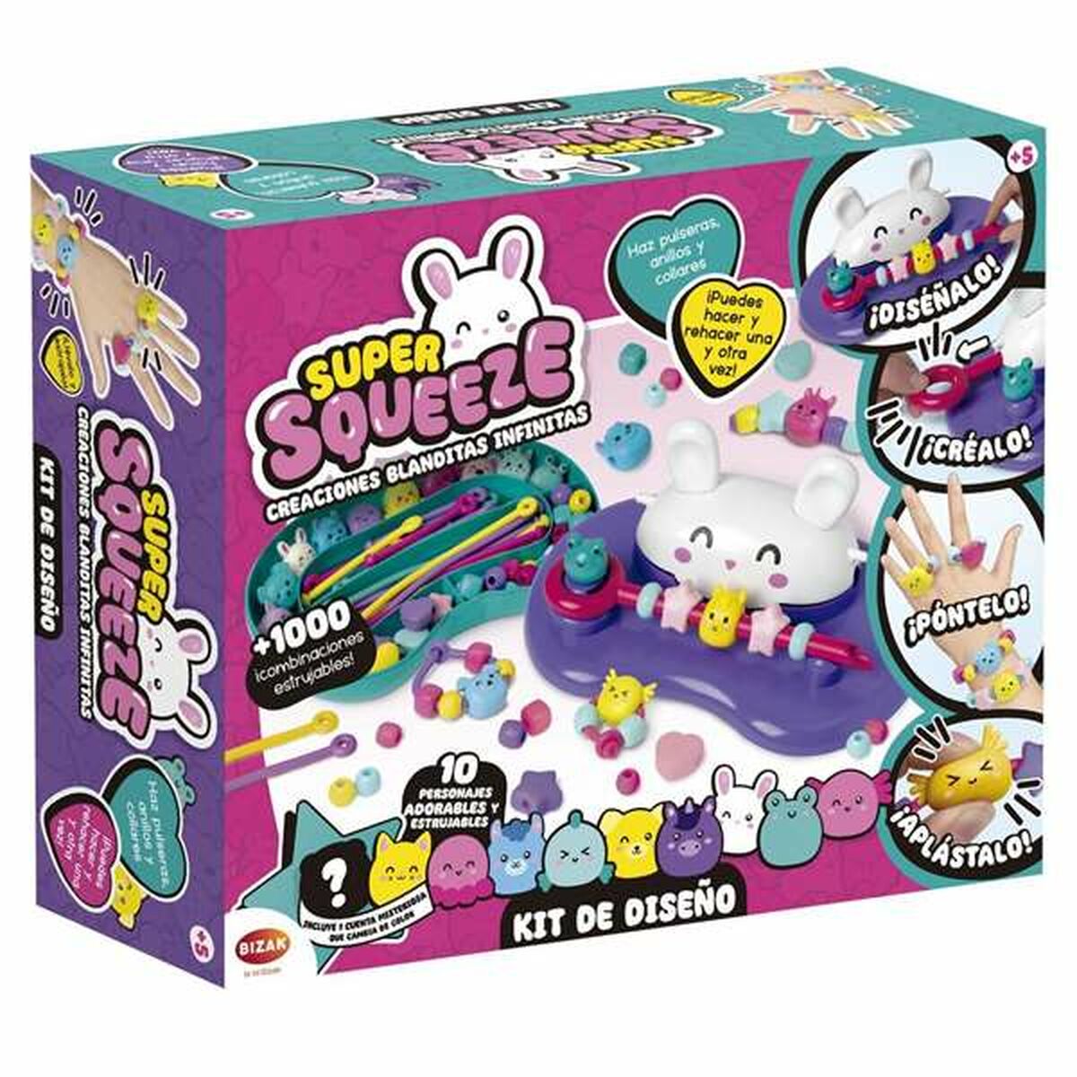 Kit de Creare Brățări și Coliere Bizak Super Squeeze - Jucarii si jocuri, Activități creative
