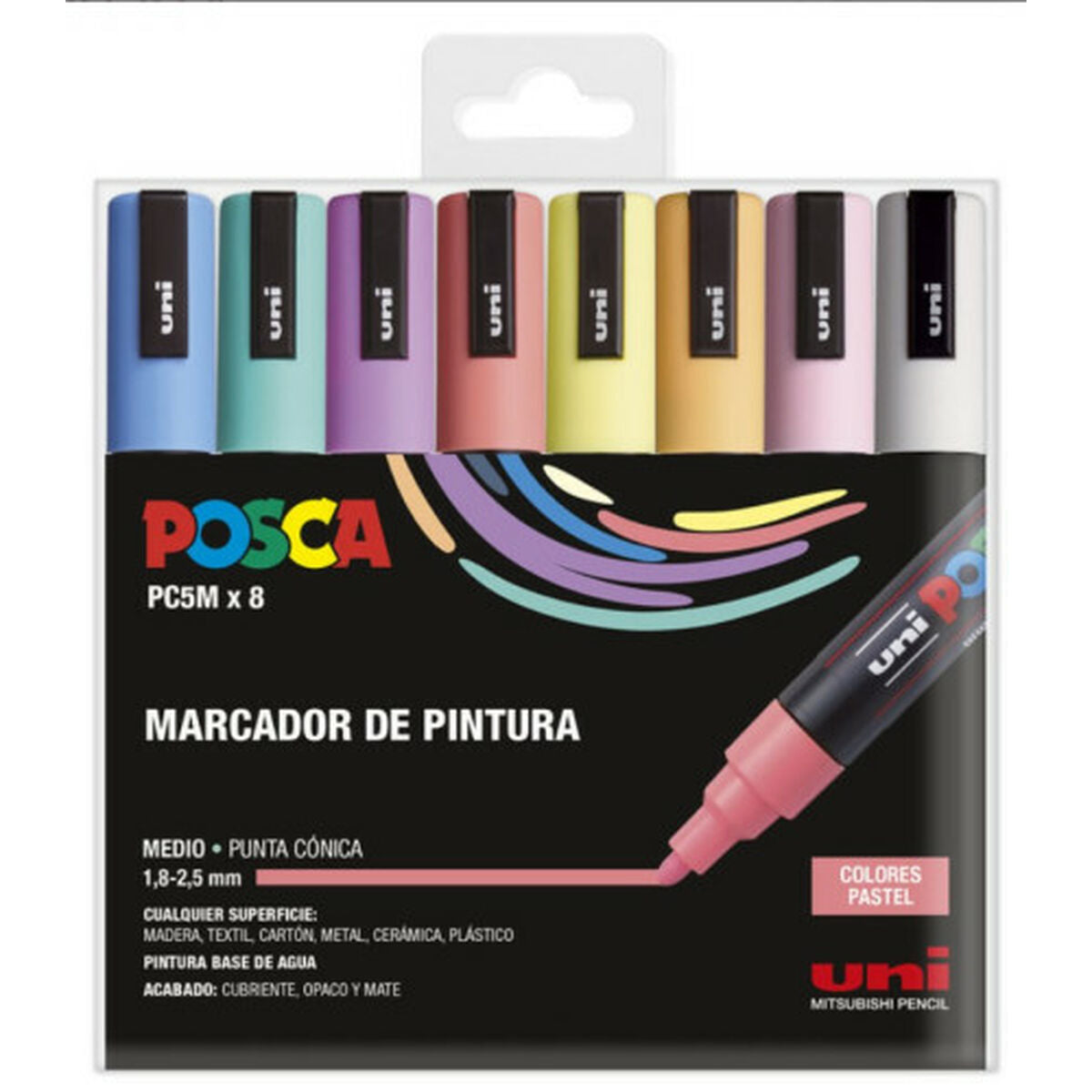 Valiză de cabină POSCA 182634810 Multicolor 8 Piese - Birou și papetărie, Pixuri, creioane și articole de scris