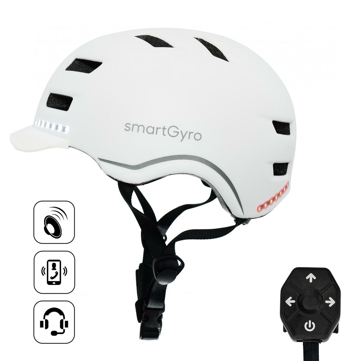 Cască pentru Trotinetă Electrică Smartgyro SMART PRO Alb - Sport și în aer liber, Mobilitate urbană