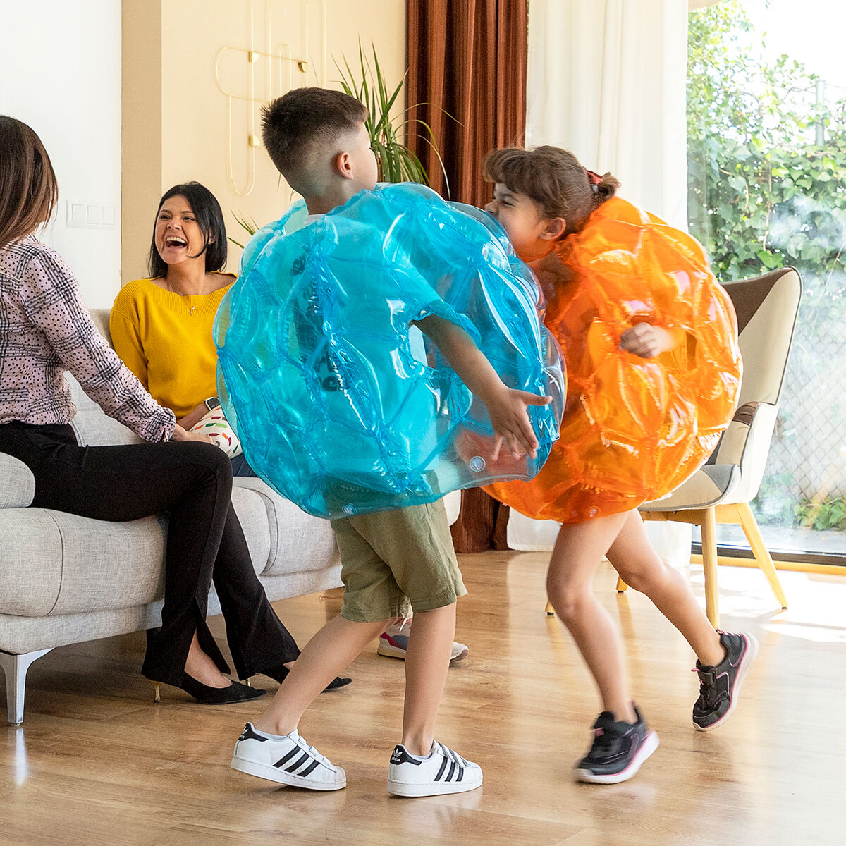 Minge Bulă Gigant Gonflabil cu Amortizoare Bumpoy InnovaGoods 2 Unități - Jucarii si jocuri, În aer liber și sport