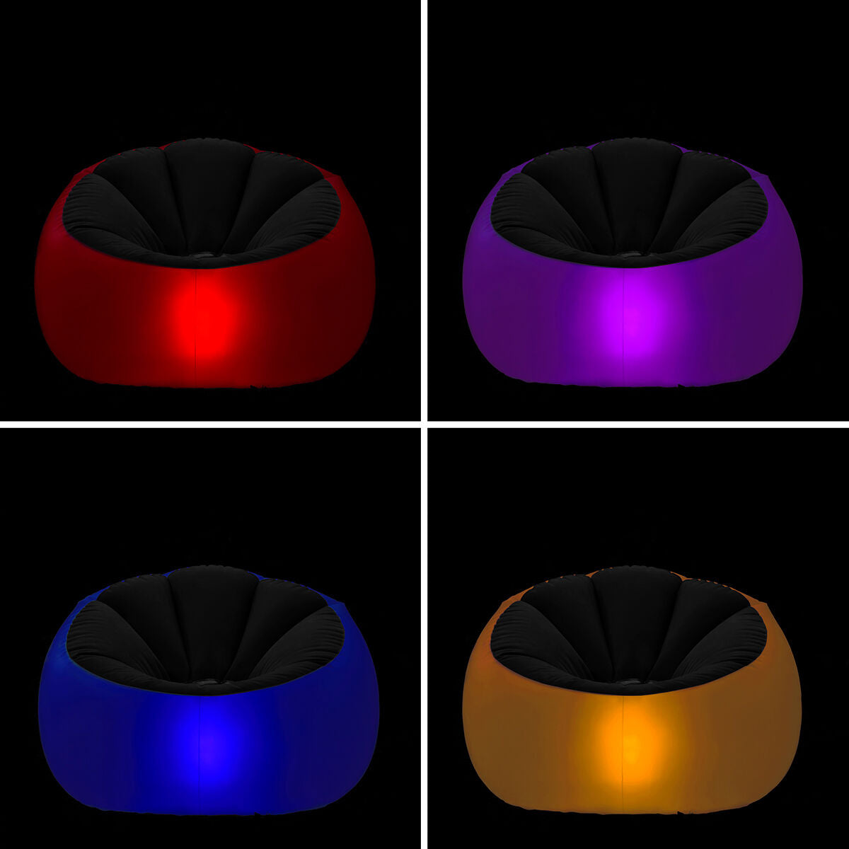 Fotoliu gonflabil cu LED multicolor și telecomandă Chight InnovaGoods - Curte, Mobilier de grădină și accesorii