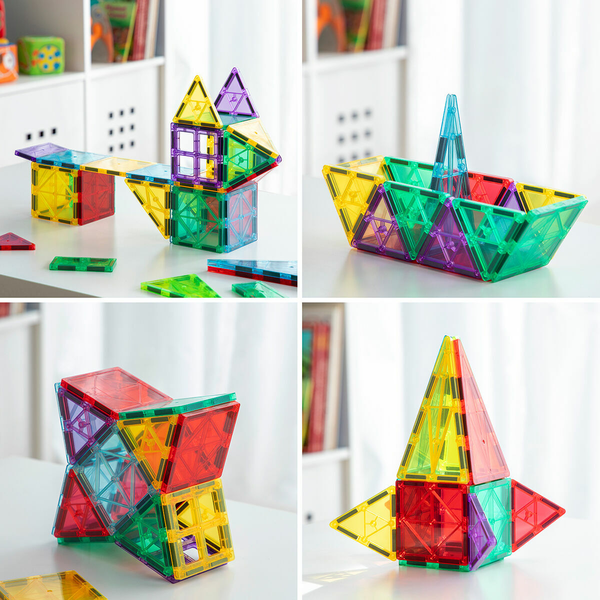 Blocuri de construcție magnetice 3D Magoks InnovaGoods 57 Piese - Jucarii si jocuri