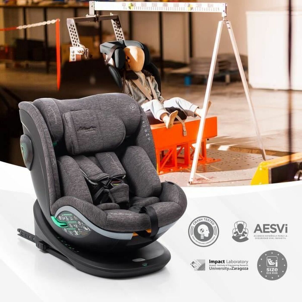 Scaun Auto Babyauto XPERTA BLACK LINE Negru 0 (de 0 a 10 kilos) 0+ (de 0 a 13 kilos) I (9 - 18 kg) II (15-25 kg) III (22 - 36 kg - Bebelus, Scaune auto și accesorii