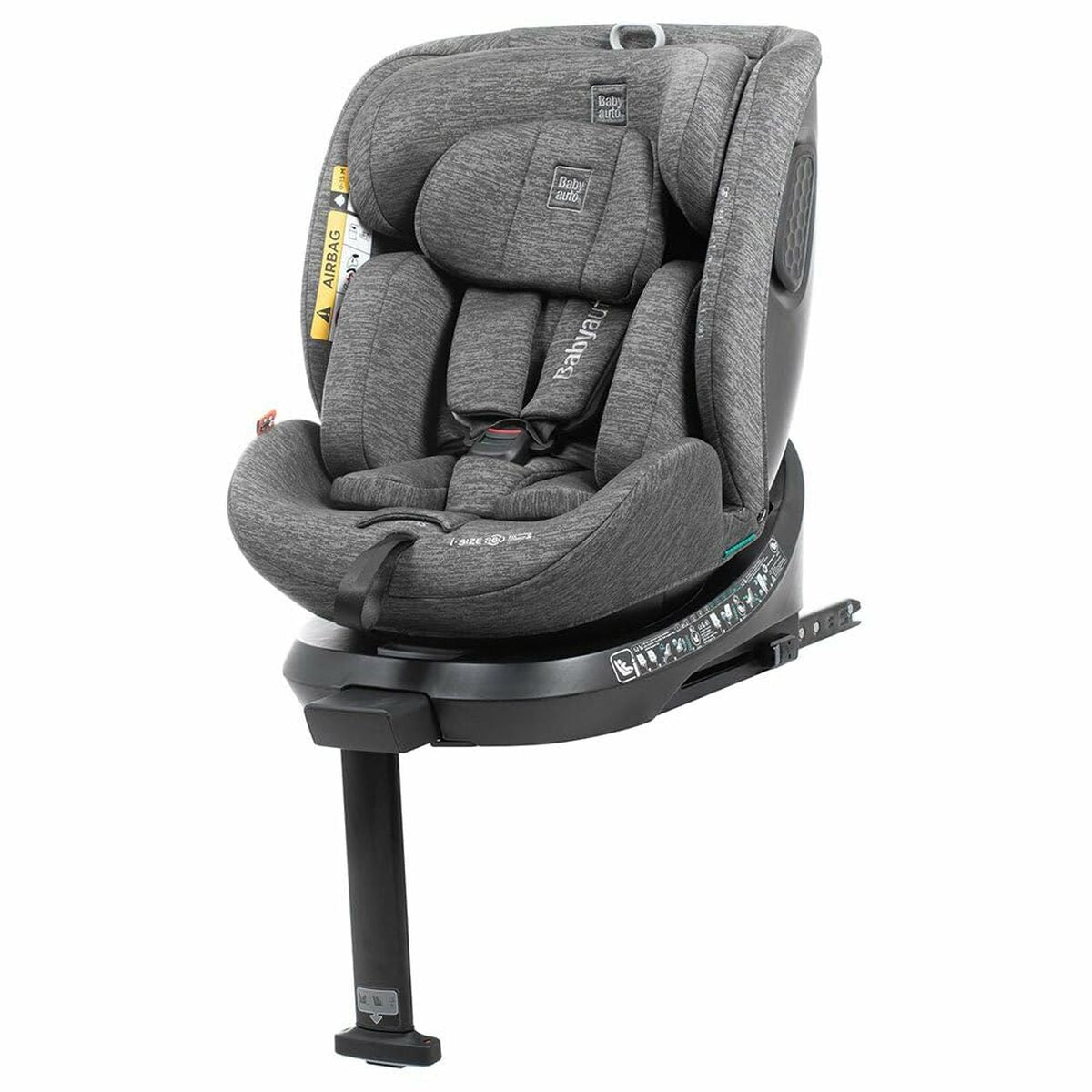 Scaun Auto Babyauto CORE Gri 0 (de 0 a 10 kilos) I (9 - 18 kg) II (15-25 kg) III (22 - 36 kg) Infantil ECE R129/04 - Bebelus, Scaune auto și accesorii