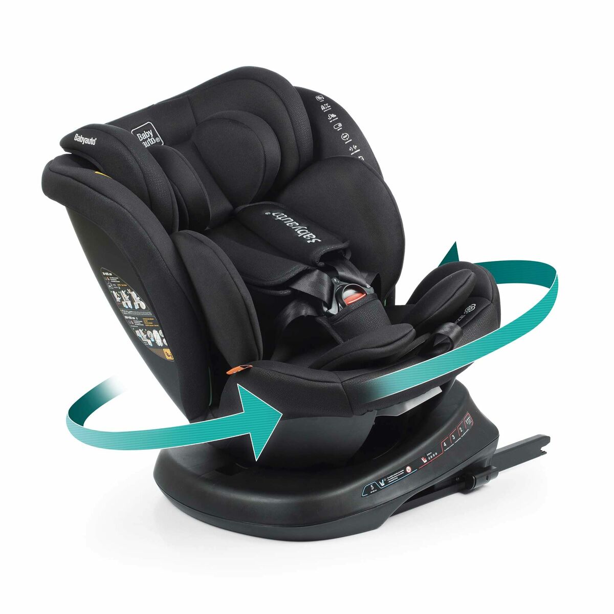 Scaun Auto Babyauto RODIA Negru 0 (de 0 a 10 kilos) I (9 - 18 kg) II (15-25 kg) III (22 - 36 kg) Infantil ECE R129/04 - Bebelus, Scaune auto și accesorii