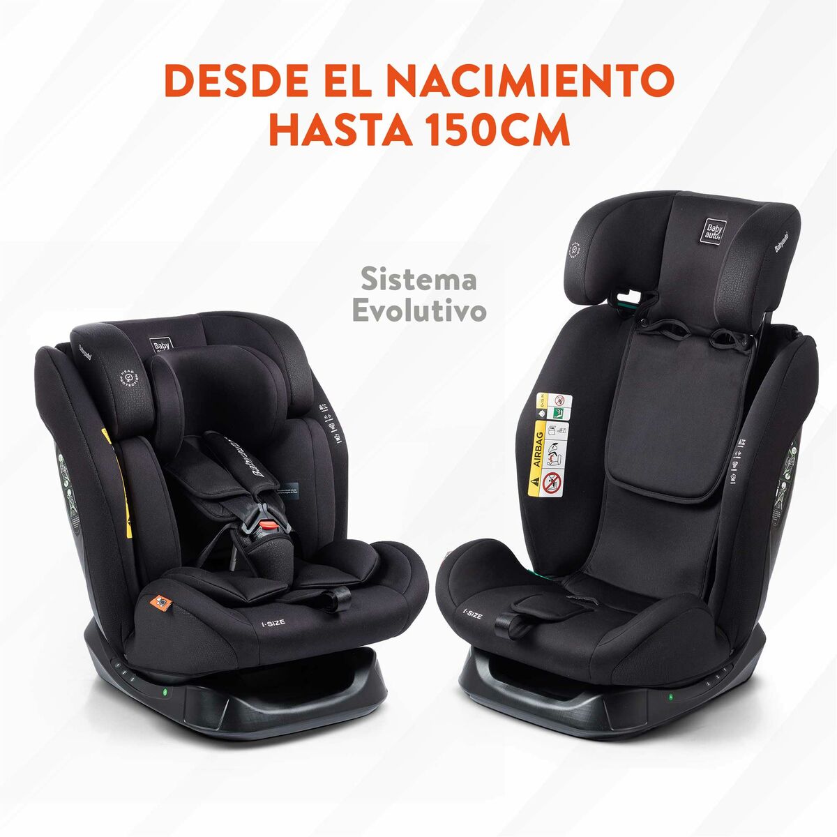 Scaun Auto Babyauto LOLO IBELT Negru 0 (de 0 a 10 kilos) I (9 - 18 kg) II (15-25 kg) III (22 - 36 kg) Infantil ECE R129/04 - Bebelus, Scaune auto și accesorii