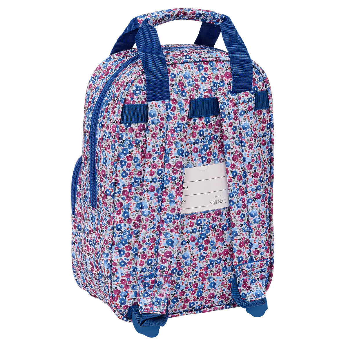 Ghiozdan Nait Nait Flores coimbra azul Albastru 20 x 28 x 8 cm - Birou și papetărie, Material școlar și educațional