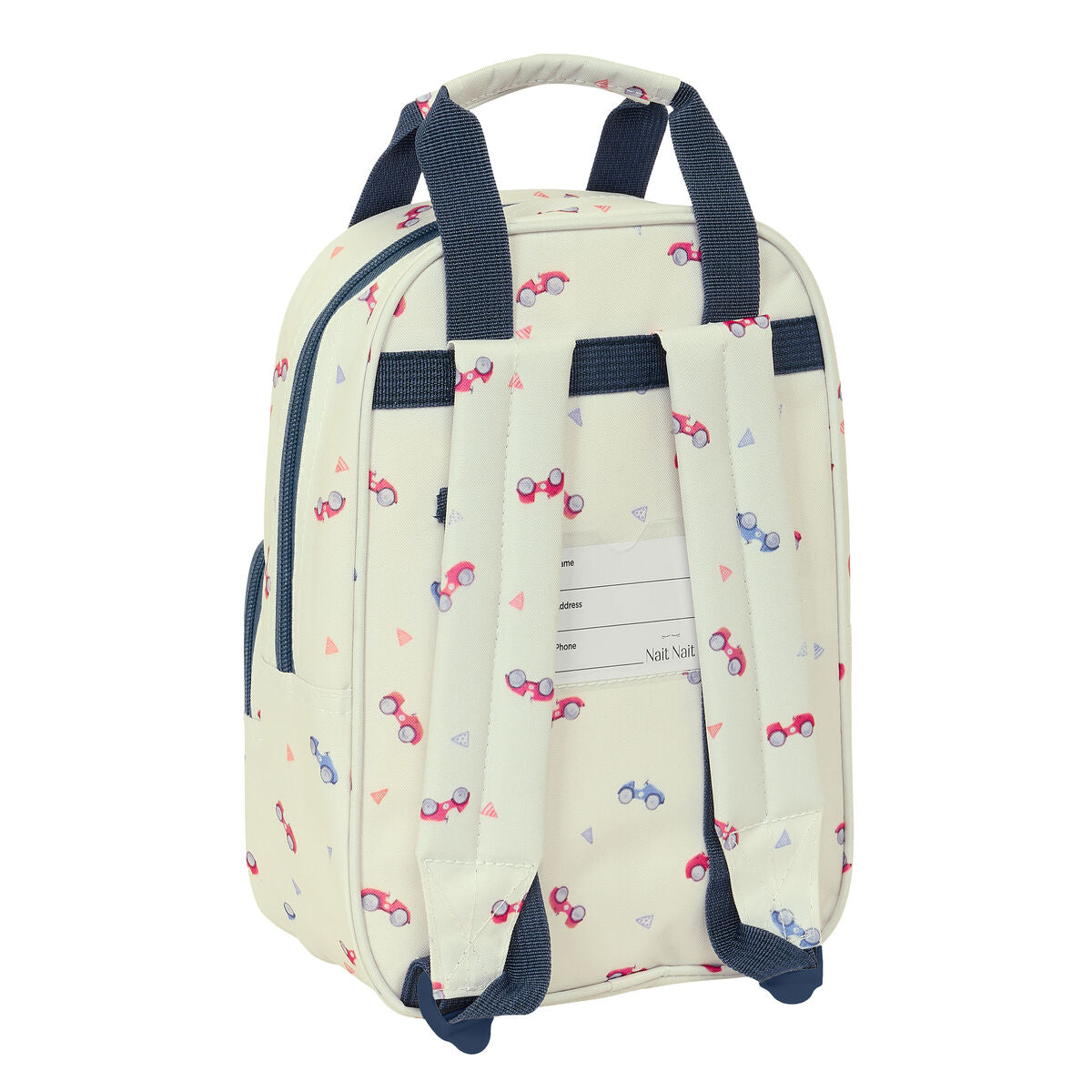 Ghiozdan Nait Nait Coches Bej 20 x 28 x 8 cm - Birou și papetărie, Material școlar și educațional