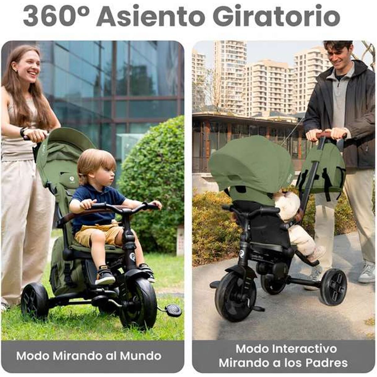 Triciclu Ociotrends Verde - Jucarii si jocuri, În aer liber și sport
