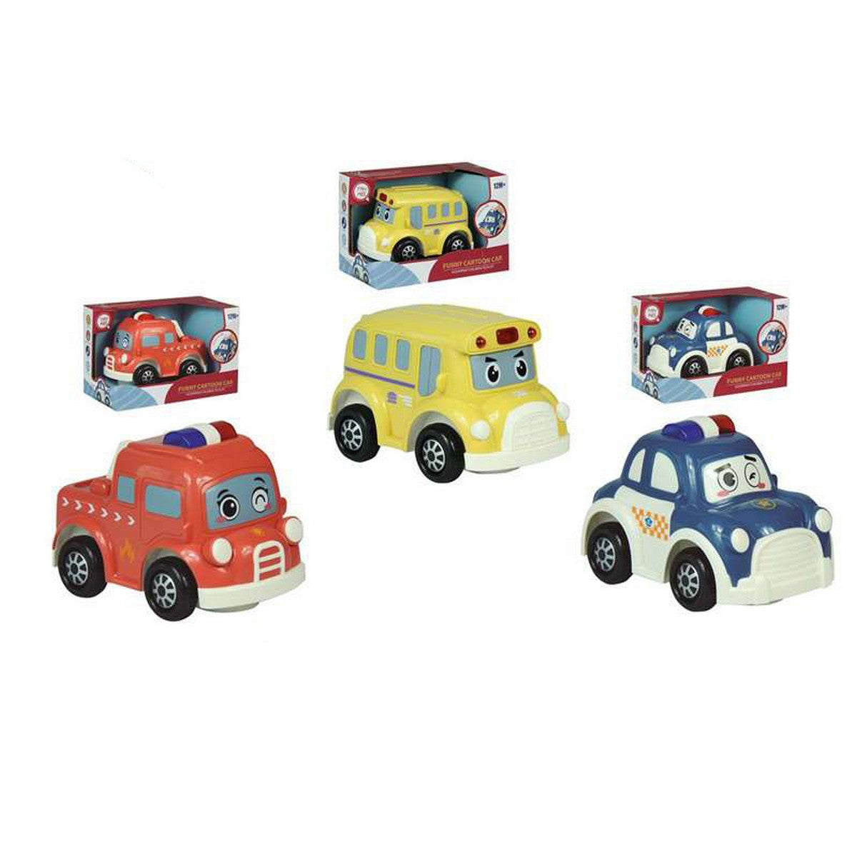 Vehicul Camion de Pompieri Autobuz cu sunet Mașină de poliție 22 x 11 x 14 cm (22 x 11 x 14 cm) - Jucarii si jocuri, Vehicule