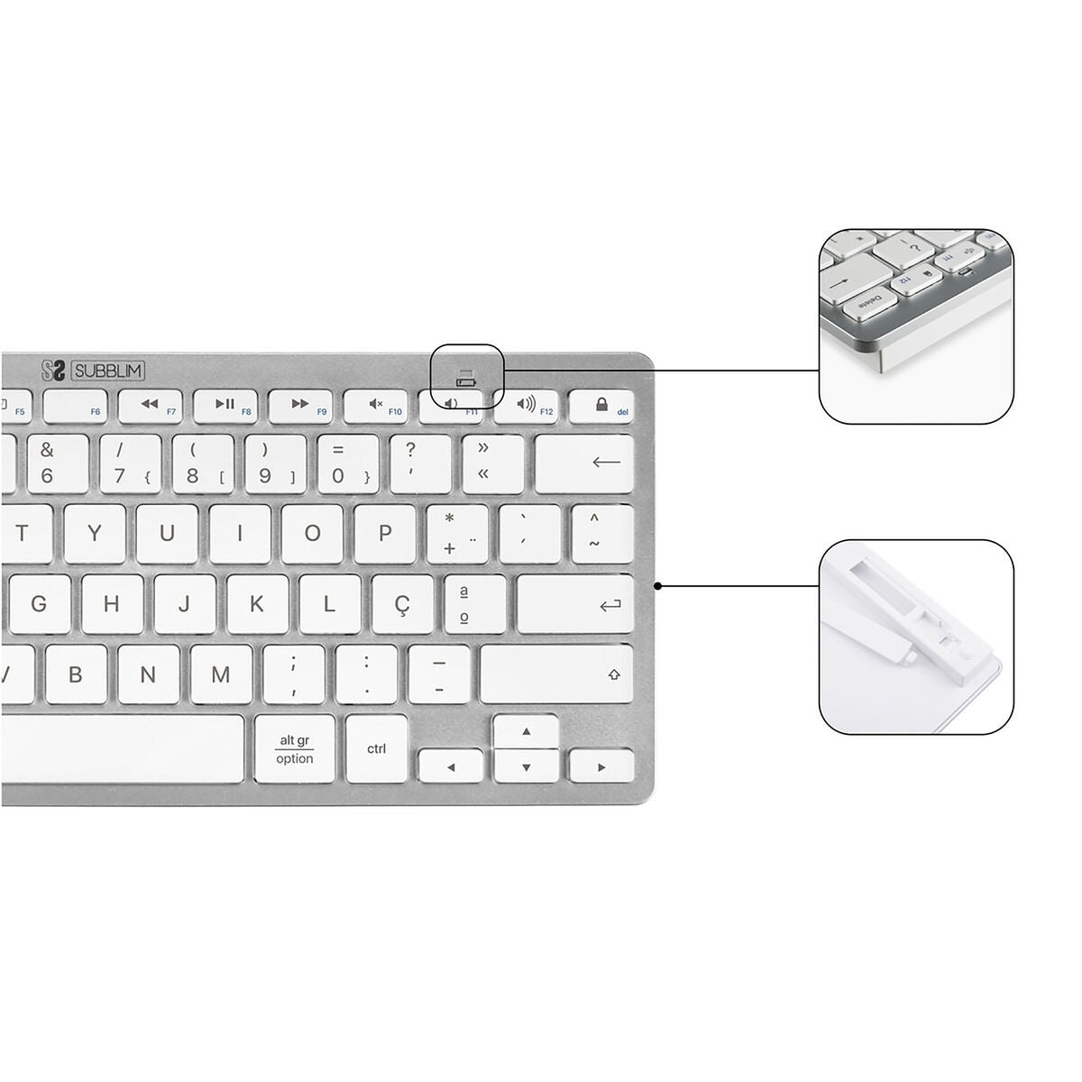 Covoraș de șoarece Subblim COMBO MULTIDISPOSITIVO COMPACTO SILVER - Tehnică de calcul, Accesorii