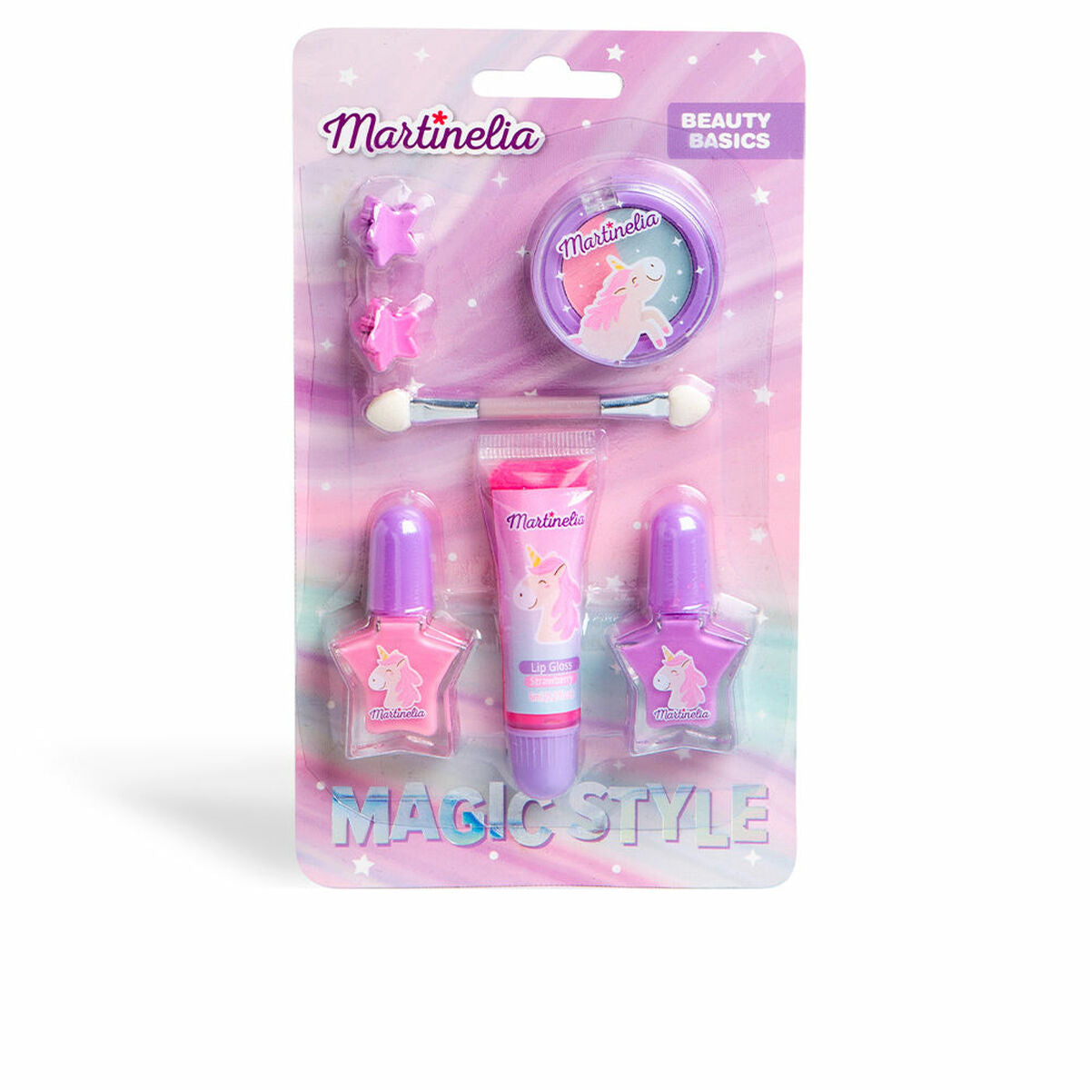 Set de Machiaj pentru Copii Martinelia Unicorn Beauty Basics (7 Unități) - Jucarii si jocuri, Costume și accesorii
