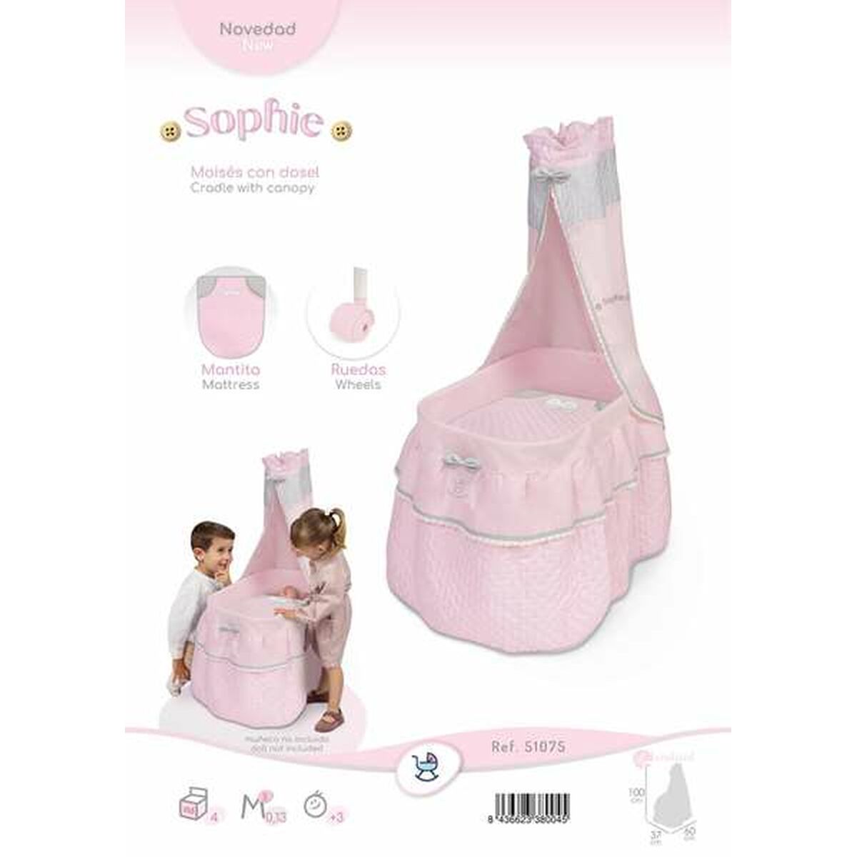 Pătuț pentru Păpuși Decuevas - Jucarii si jocuri, Păpuși și accesorii
