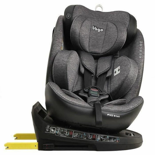 Scaun Auto BBGO Gri 0 (de 0 a 10 kilos) 0+ (de 0 a 13 kilos) I (9 - 18 kg) II (15-25 kg) III (22 - 36 kg) Infantil ECE R129 - Bebelus, Scaune auto și accesorii