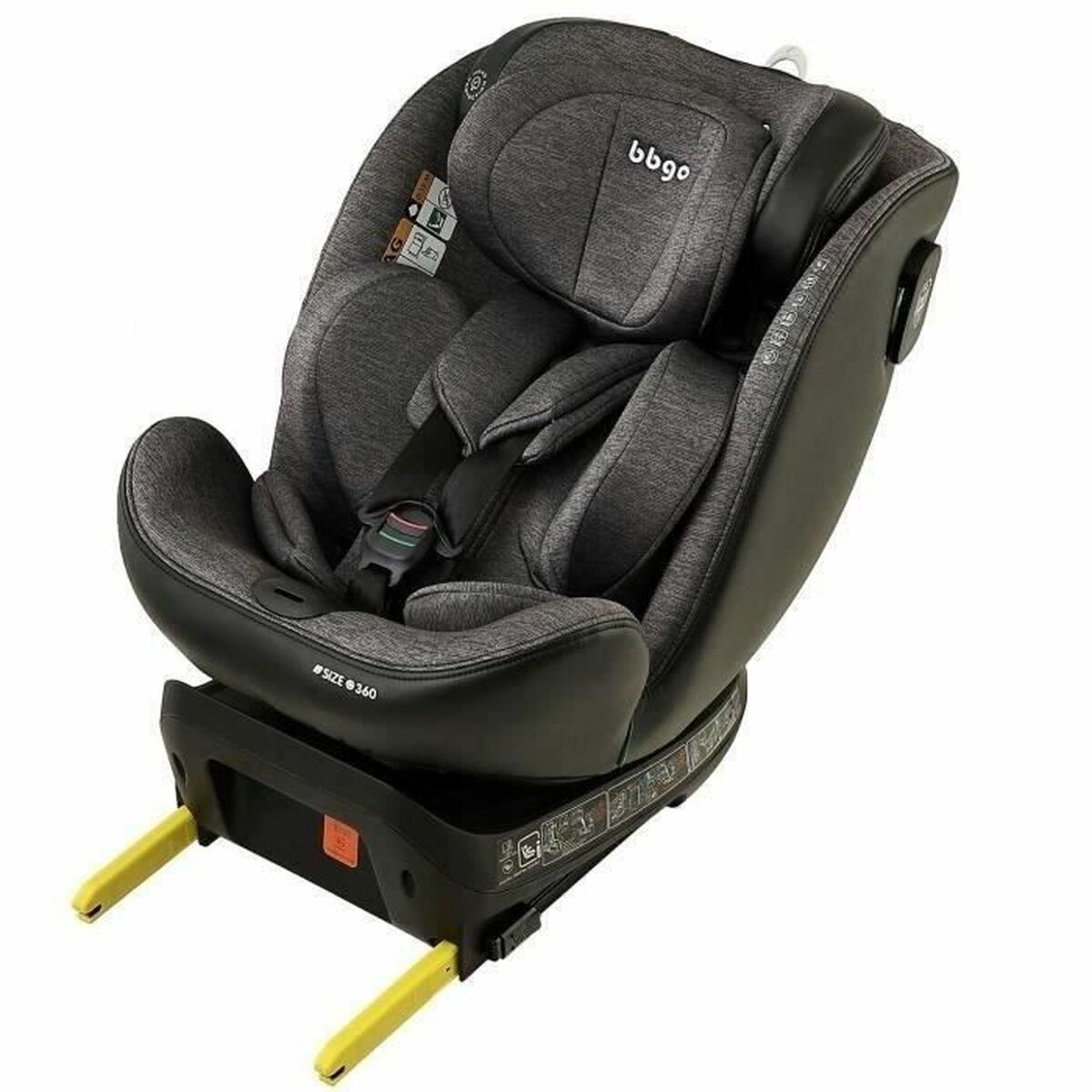 Scaun Auto BBGO Gri 0 (de 0 a 10 kilos) 0+ (de 0 a 13 kilos) I (9 - 18 kg) II (15-25 kg) III (22 - 36 kg) Infantil ECE R129 - Bebelus, Scaune auto și accesorii