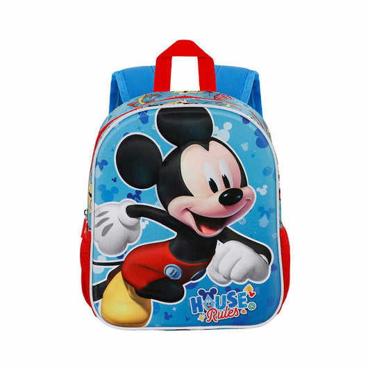 Ghiozdan 3D Mickey Mouse Karactermania Albastru 26 x 11 x 31 cm - Birou și papetărie, Material școlar și educațional