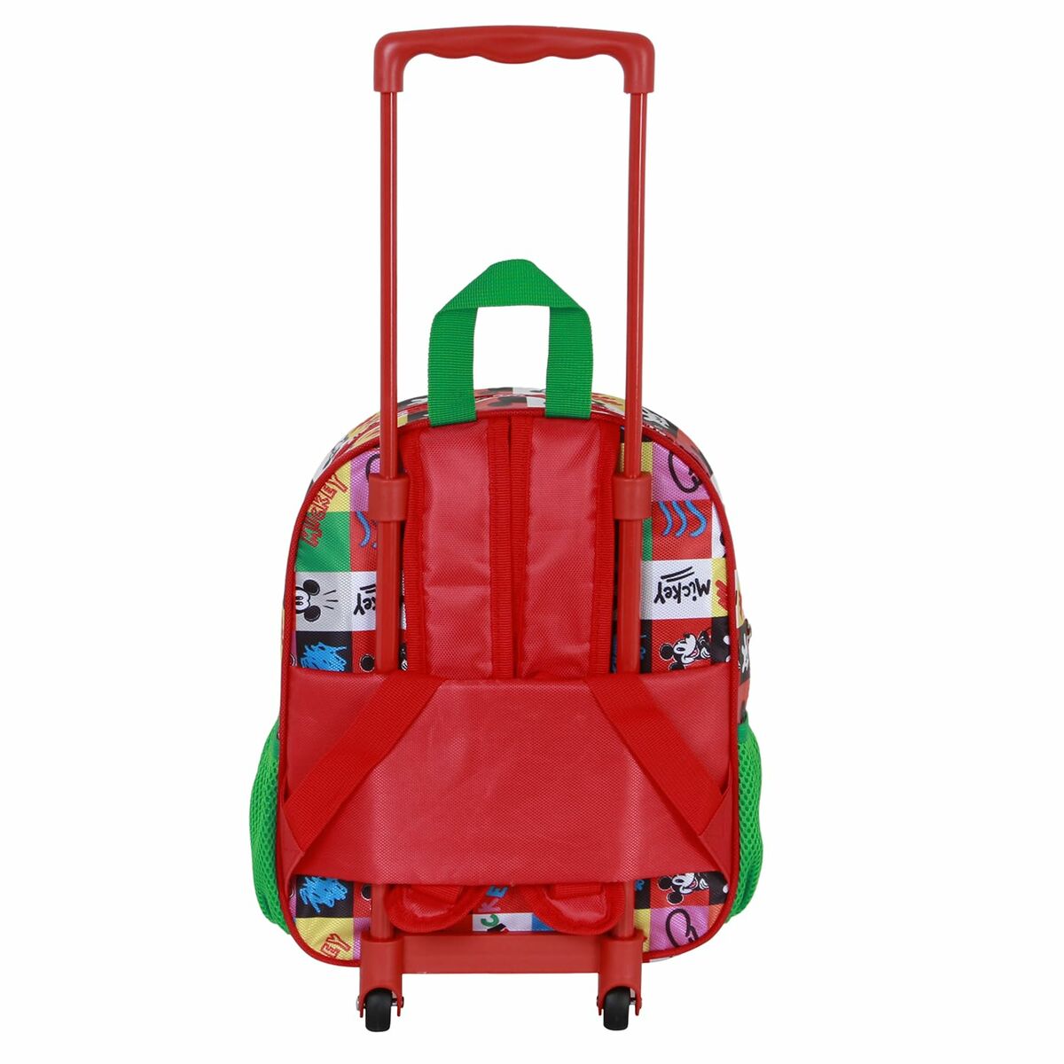 Ghiozdan cu Roți Mickey Mouse Mood Roșu Verde 26 x 13 x 34 cm - Birou și papetărie, Material școlar și educațional