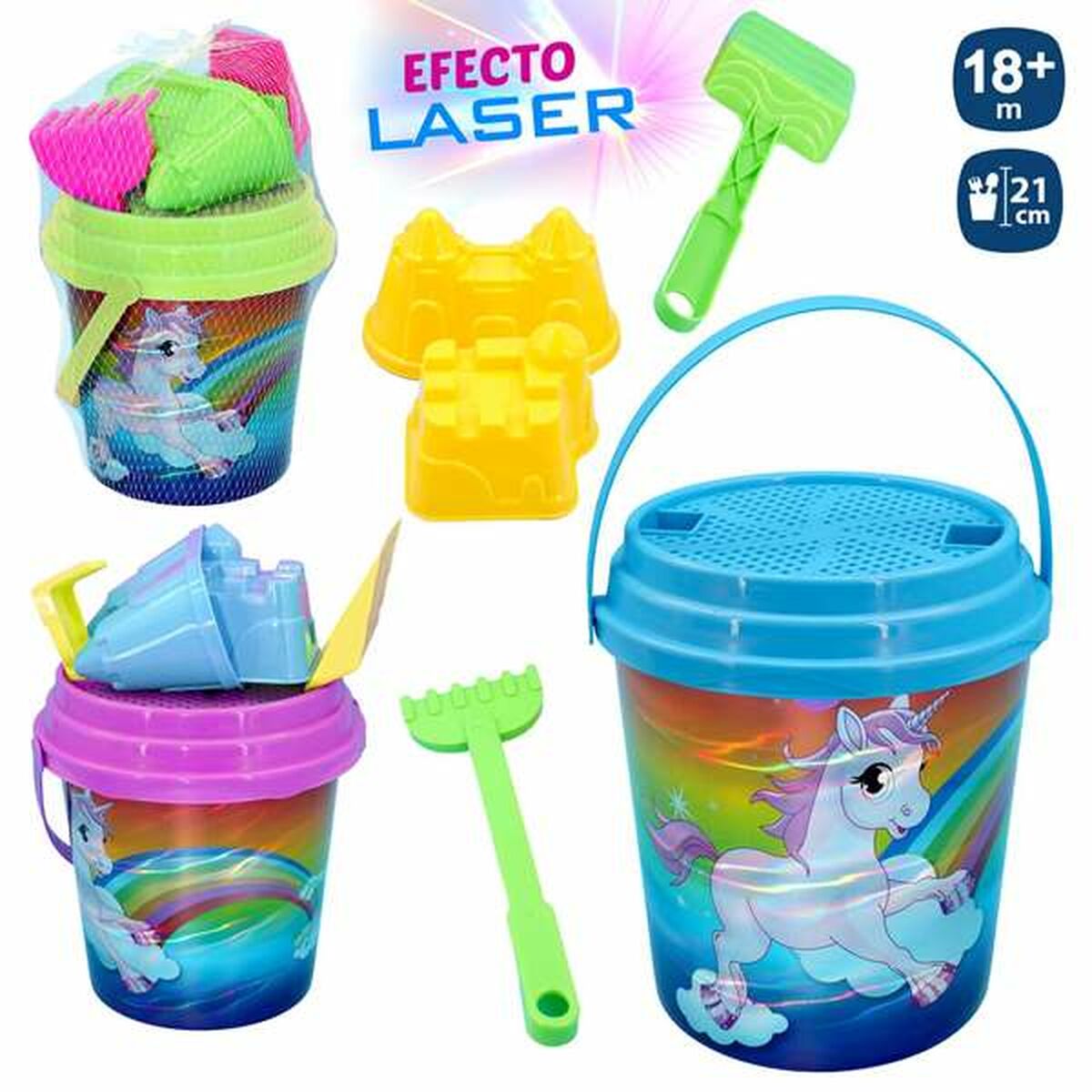 Set de jucării de plajă Juinsa Unicorn 21 x 20 cm - Jucarii si jocuri, În aer liber și sport