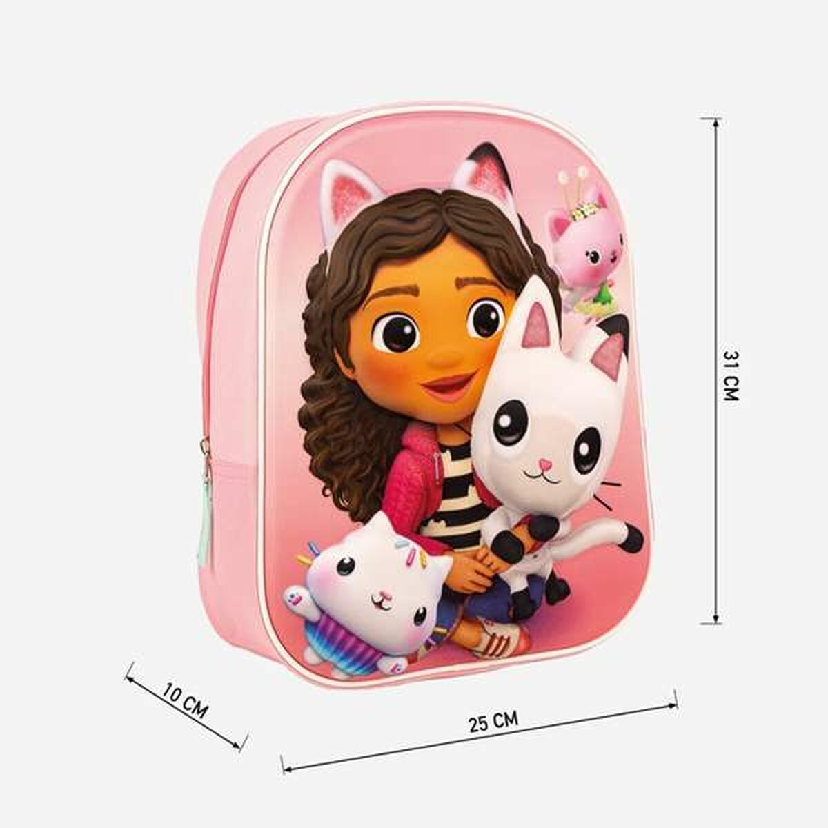 Ghiozdan Gabby's Dollhouse Roz 25 x 31 x 10 cm - Birou și papetărie, Material școlar și educațional