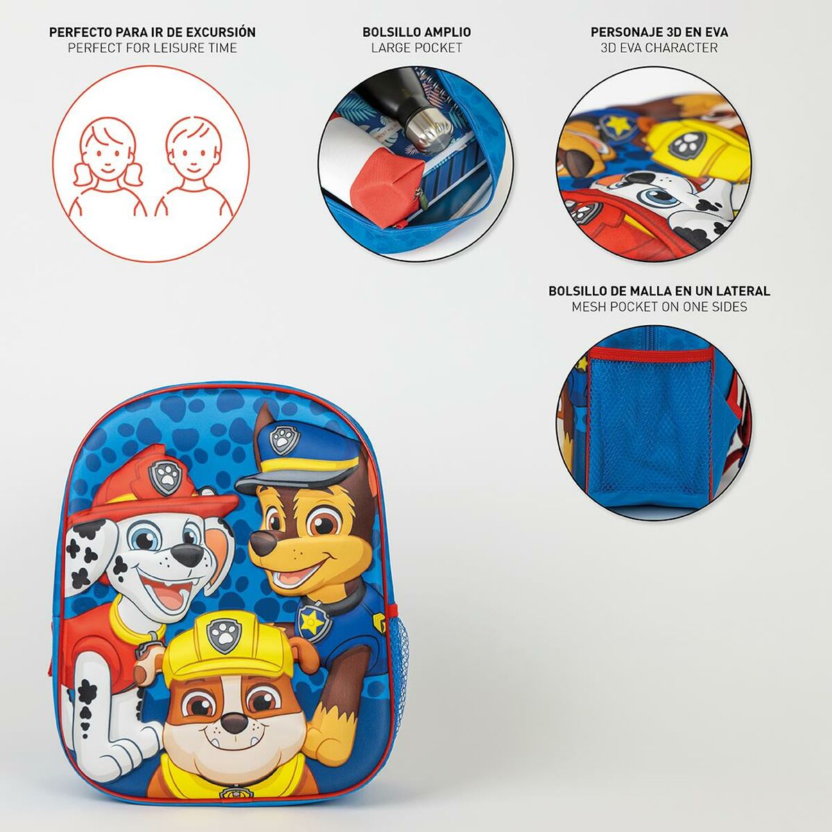 Ghiozdan The Paw Patrol Albastru 25 x 31 x 10 cm - Birou și papetărie, Material școlar și educațional