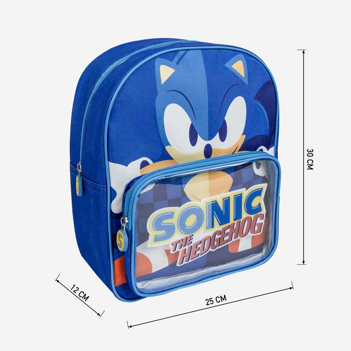 Ghiozdan Sonic Albastru 25 x 3 x 12 cm - Birou și papetărie, Material școlar și educațional