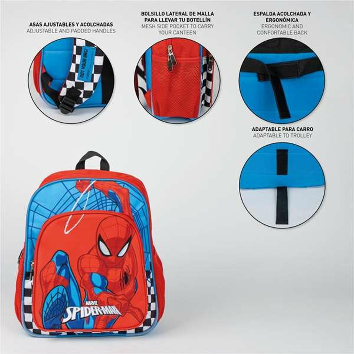 Ghiozdan Spider-Man Roșu 31 x 12 x 38 cm - Birou și papetărie, Material școlar și educațional