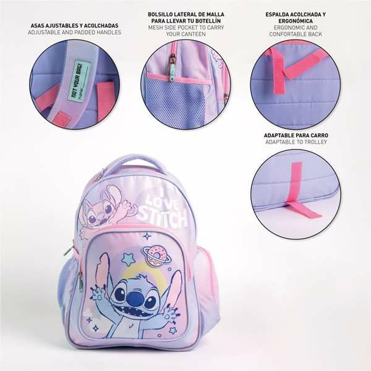 Ghiozdan Stitch Liliachiu - Birou și papetărie, Material școlar și educațional