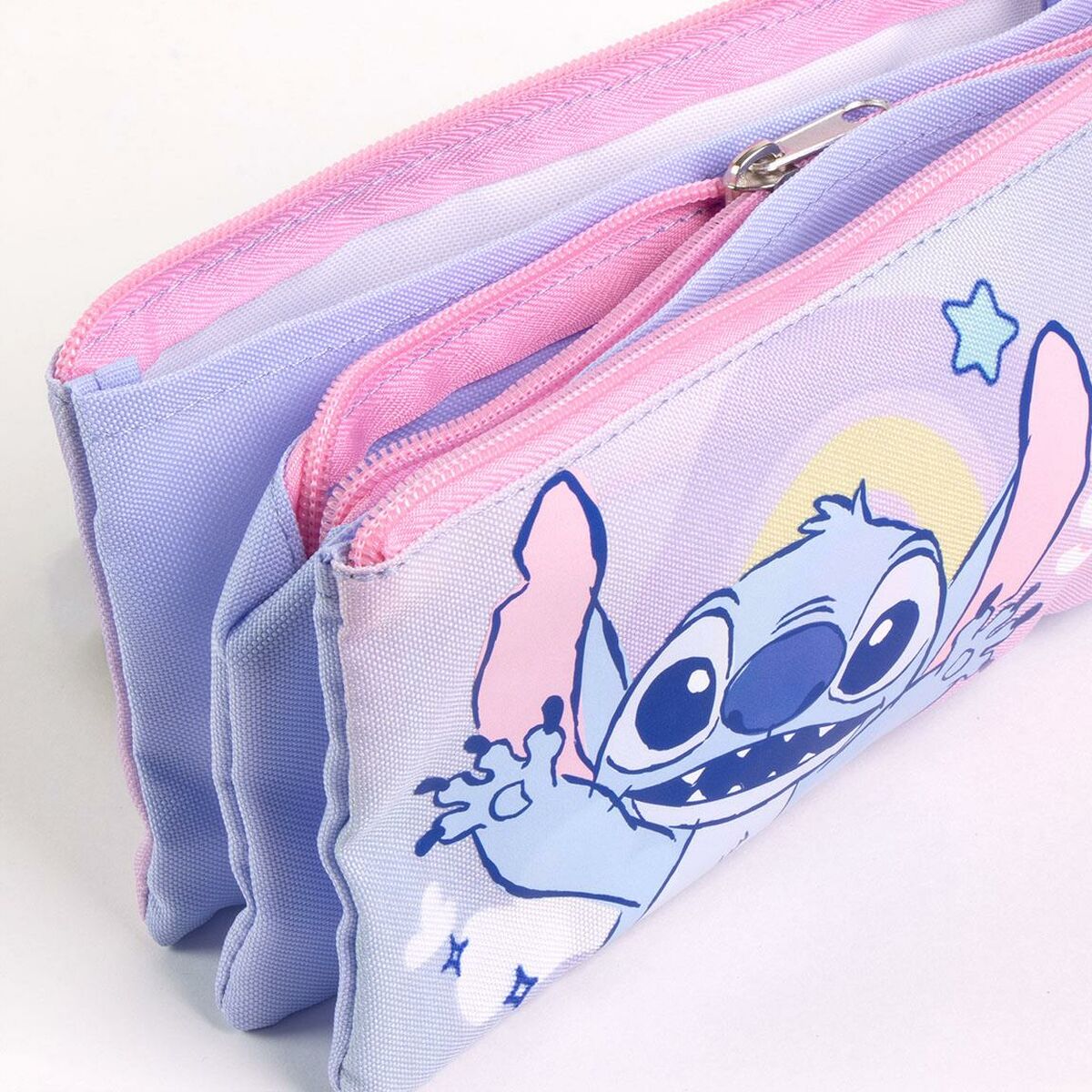 Penar triplu Stitch Liliachiu 12 x 3 x 22,5 cm - Birou și papetărie, Material școlar și educațional