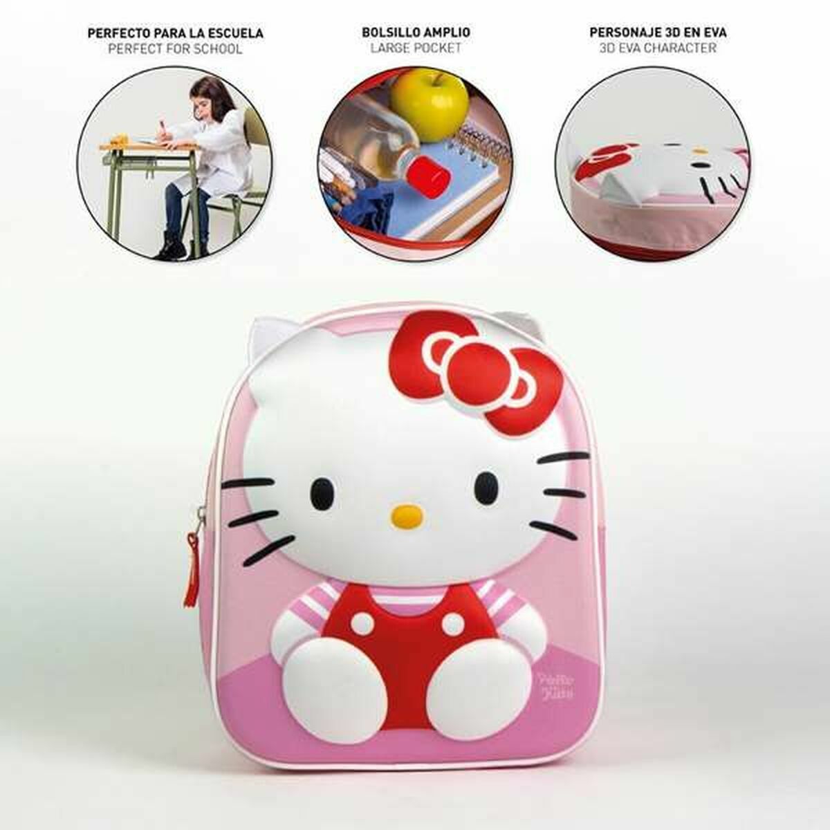 Ghiozdan Hello Kitty Roz - Birou și papetărie, Material școlar și educațional
