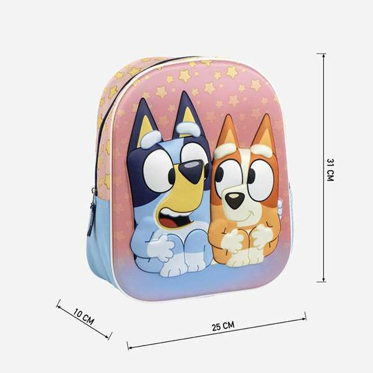 Ghiozdan 3D Bluey Roz 25,0 x 31,0 x 10,0 cm - Birou și papetărie, Material școlar și educațional