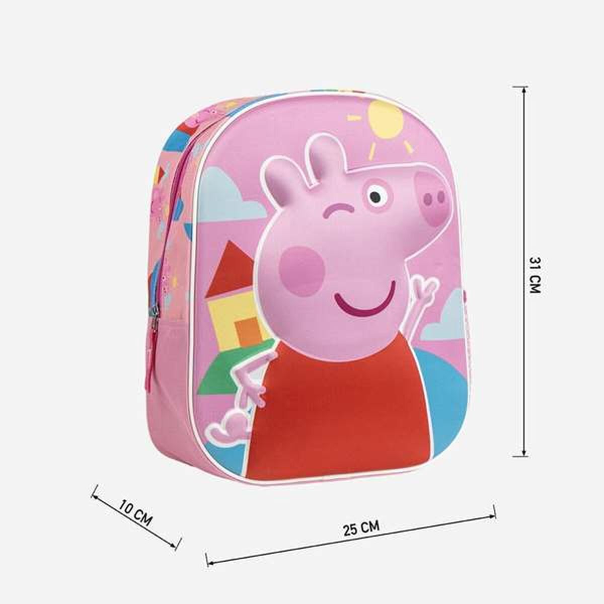 Ghiozdan 3D Peppa Pig Roz 25,0 x 31,0 x 10,0 cm - Birou și papetărie, Material școlar și educațional